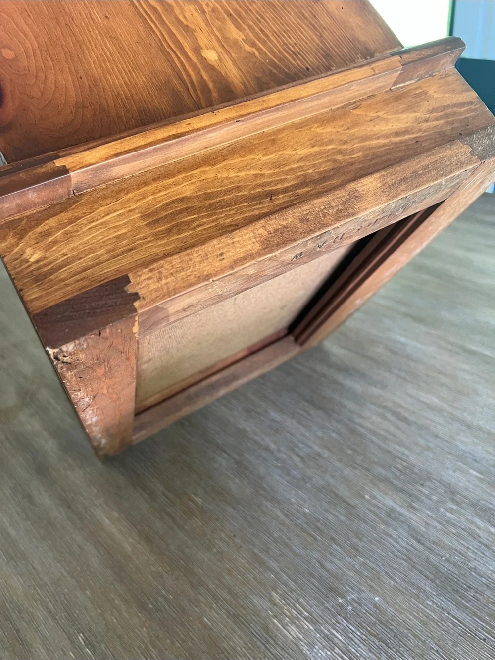 Vintage Roll Top Wooden Bread Box & drawer.  Shelf on top also. Farmhouse